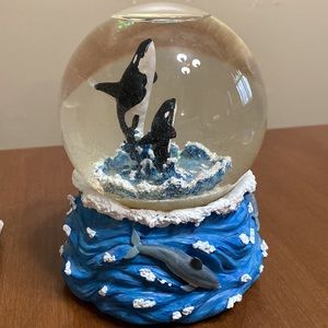 WWF whale snow globe